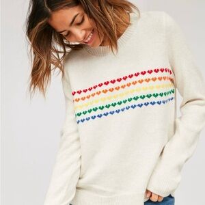 Cooperative Rainbow Hearts Sweater
